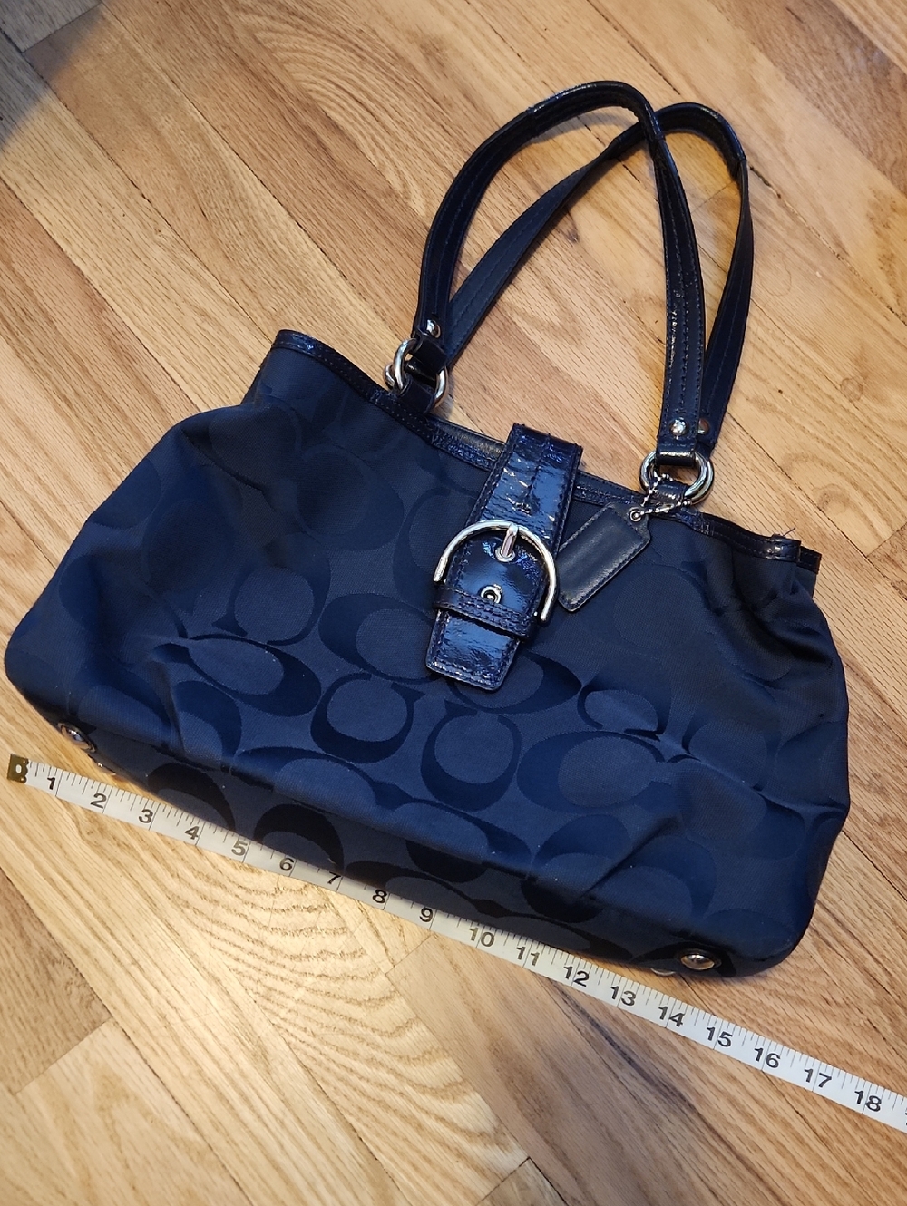 Coach Navy Signature Canvas Shoulder Soho Bag From May 2012 - Picture 16 of 16
